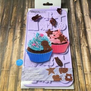 5for$10 Siliconezone 8.9" Non-Stick Silicone Hollywood Chocolate Wafer Mold NWT